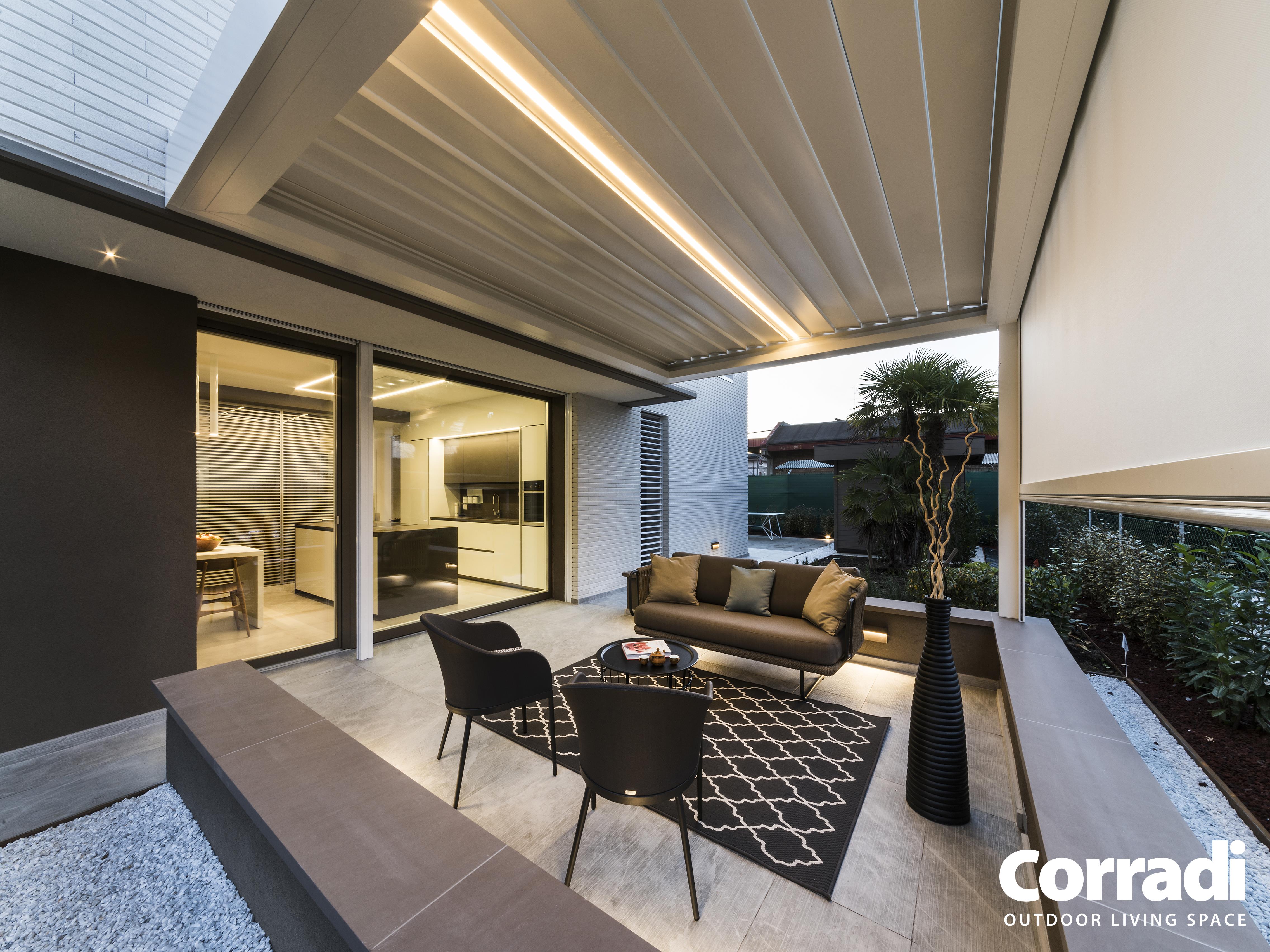 Oświetlenie Led w pergoli