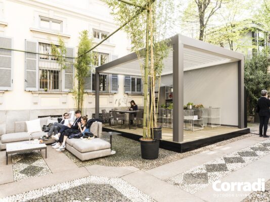 Pergola z otwieranym dachem